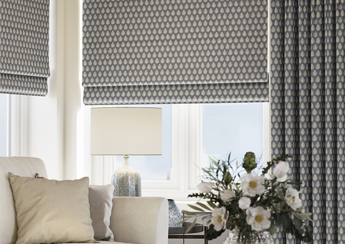 Emily Bond Jaipur, Indigo - Twist&Fit Roman Blind - Image 5